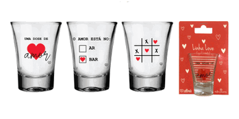 2304063 COPO SHOT LOVE VERMELHO 60 ML - SORTIDO