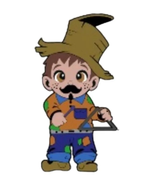 MOT4 CRIANÇA CAIPIRA TRIANGULO 50X27CM