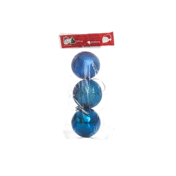 BF5990AZ BOLA NATAL BRILHANTE FOSCO 5CM C/3 AZUL