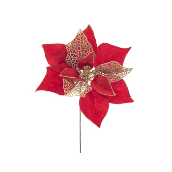 30733 HASTE FLORAL POINSETTIA 18X20CM