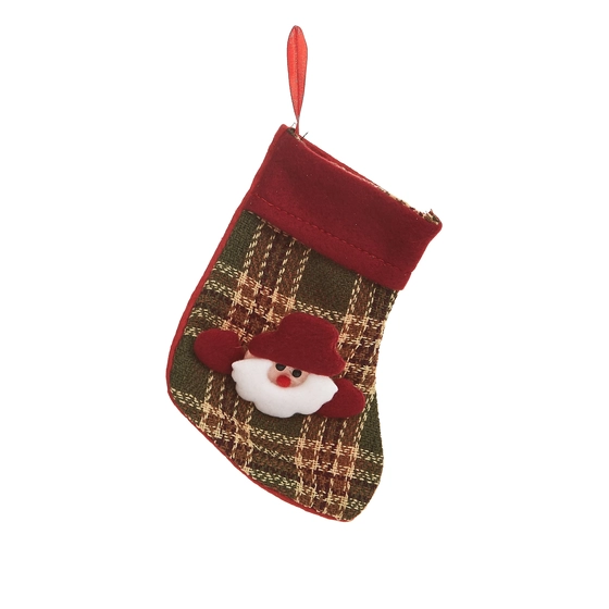 13319 ENFEITE BOTA NOEL  18 X 14CM