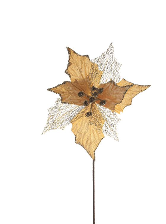 15016DR HASTE POINSETTIA DECOR 45CM