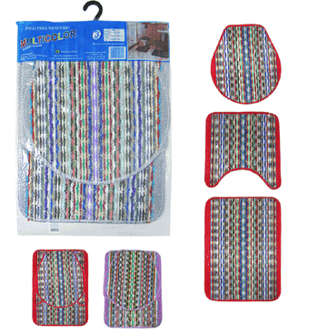 52 JG DE BANHEIRO MULTICOLOR 3 PCS