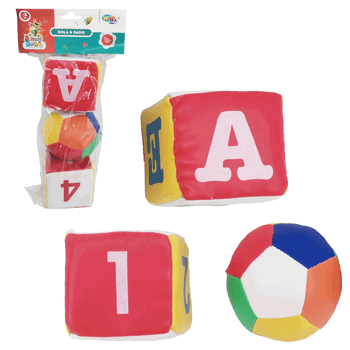 WB7662 BOLA DADO BEBE C/3 PCS