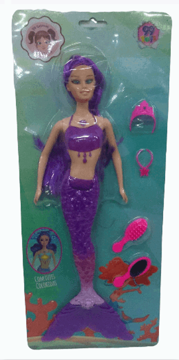 DOLL-17026 BONECA EM PLASTICO COM ACESSORIOS