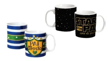 660 CANECA PORCELANA 320ML PAI SORTIDAS