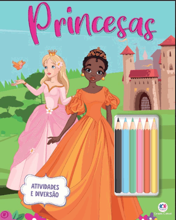 01815 LIVRO C/ LAPIS DE COR ATV. DIV. PRINCESAS