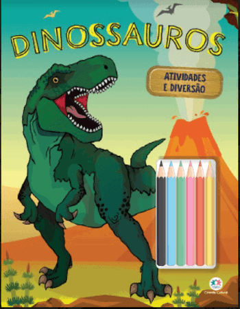 01808 LIVRO C/ LAPIS DE COR ATV. DIV. DINOSSAUROS
