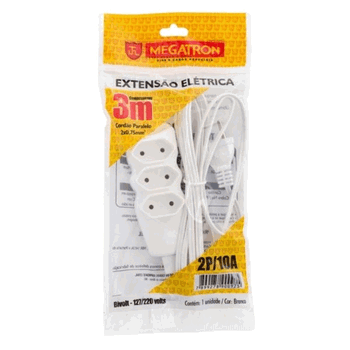 97 EXTENSAO PARALELO 2X0,75X3,0M ATE 220V BR