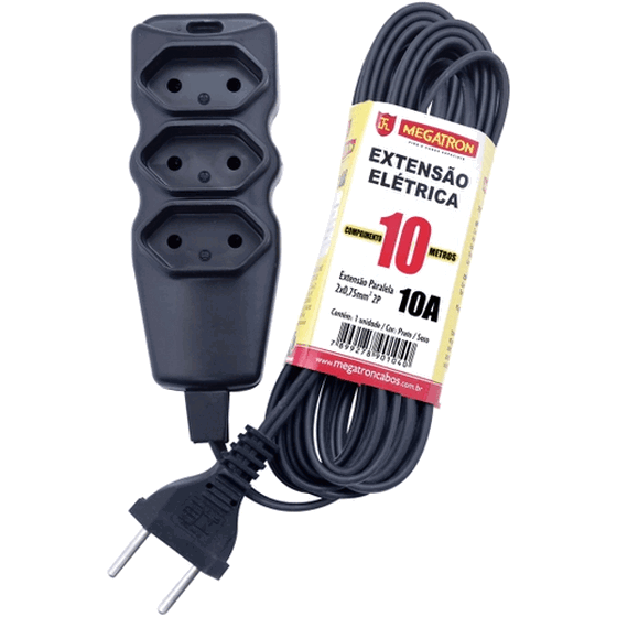 104 EXTENSAO PARALELO 2X0,75X10,0M ATE 220V-PR