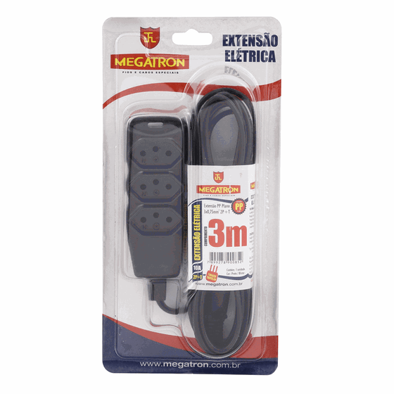 57 EXTENSAO PP PLANO 3X0,75X3,0M ATE 220V-PR