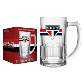 119036 CANECA DE VIDRO BRISTOL 340ML SAO PAULO-LICENCIADO