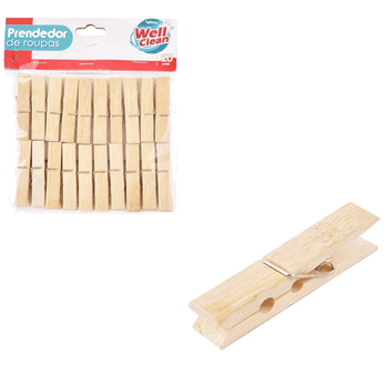 WX4667 PRENDEDOR DE ROUPAS 20PCS MADEIRA
