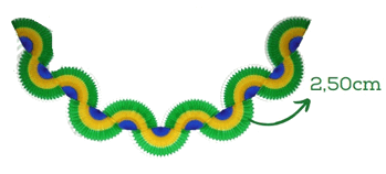 6 ENFEITE GUIRLANDA 2.50CM