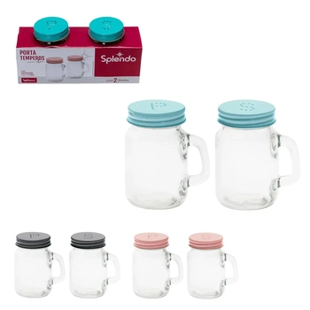 5896 POTE ORGANIZADOR C/2PCS TAMPA COLORIDA