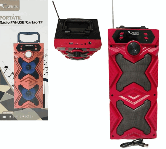 CRS-RD6540 RADIO RECARREGAVEL 10W BIVOLT C/LUZ