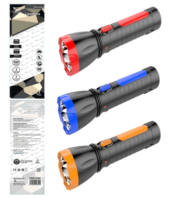 CRS-3208 LANTERNA MANUAL RECARREGAVEL