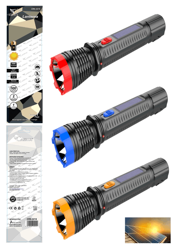 CRS-3215 LANTERNA MANUAL RECARREGAVEL