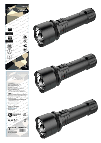 CRS-8001W LANTERNA MANUAL RECARREGAVEL