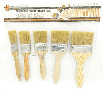 TRY-6011 PINCEL P/ PINTURA C/ CABO DE MADEIRA C/ 5