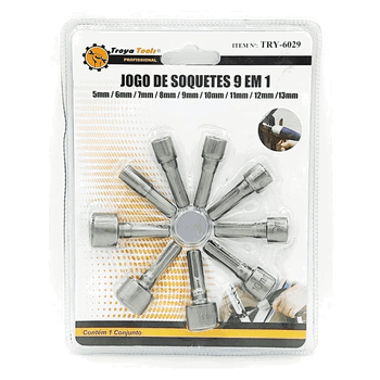 TRY-6029 CONJUNTO C/ 9 CHAVES MULTIUSO DE BOCA