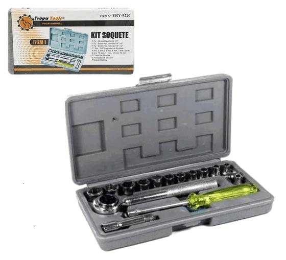 TRY-9220 CONJUNTO DE CHAVES INTERCAMBIAVEIS C/ 17 PCS