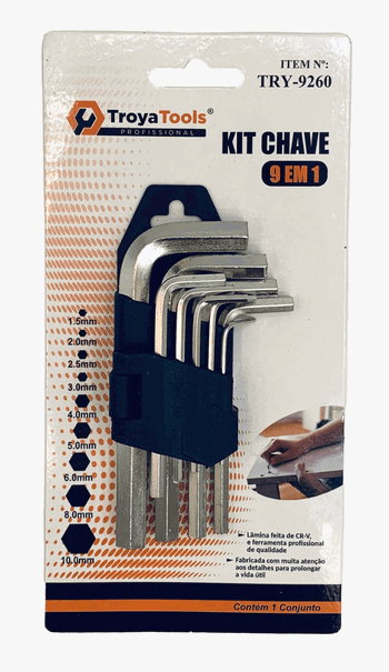 TRY-9260 CHAVE ALLEN C/ 9 PCS