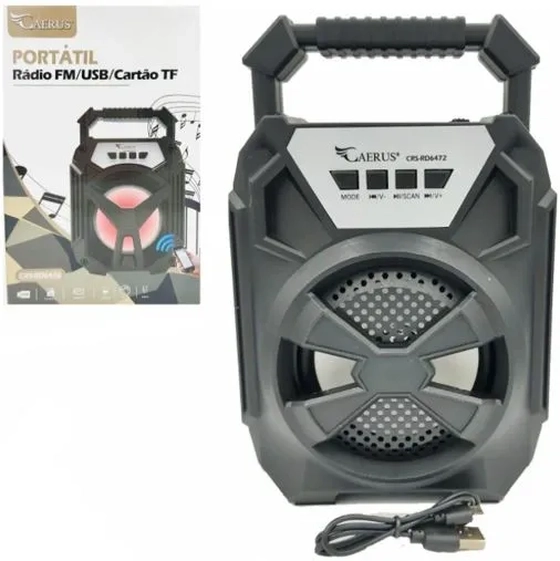 CRS-RD6472 RADIO RECARREGAVEL 5W BIVOLT C/LUZ