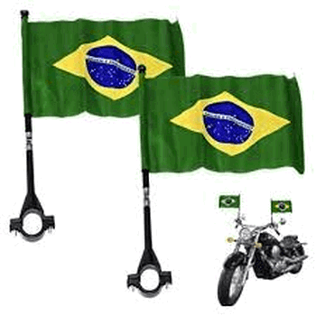 CP967 BANDEIRA TECIDO C/HASTE DE MOTO 14X21