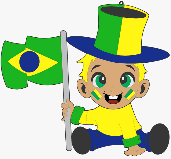 BLOB BEBE LOIRINHO COM BANDEIRA EM EVA