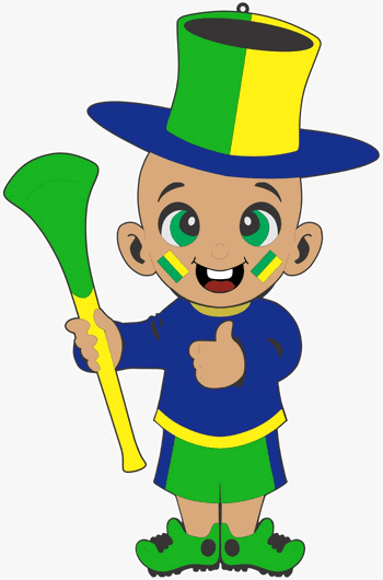 MCV MENINO CAREQUINHA COM VUVUZELA EM EVA