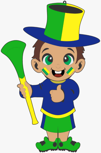 MMOV MENINO MORENO COM VUVUZELA EM EVA