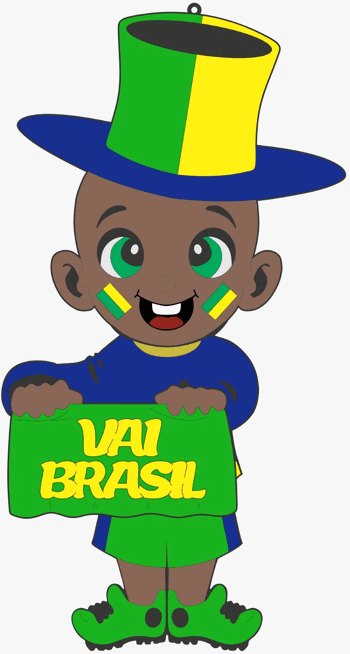 MNCVB MENINO NEGRO CAREQUINHA VAI BRASIL EM EVA