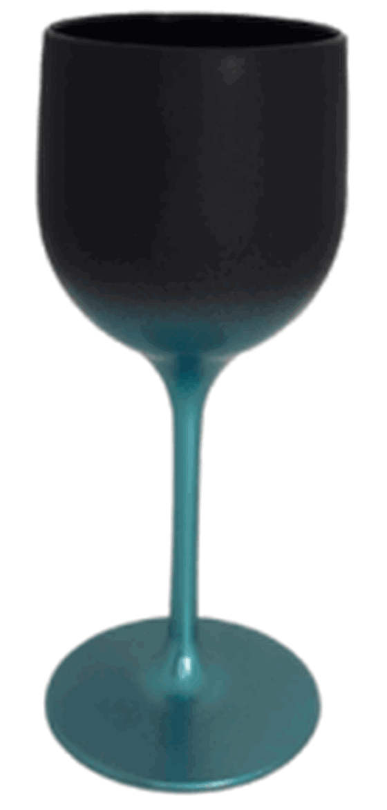 TACA VINHO DEGRADE PRETO FOSCO/VERDE TIFFANY