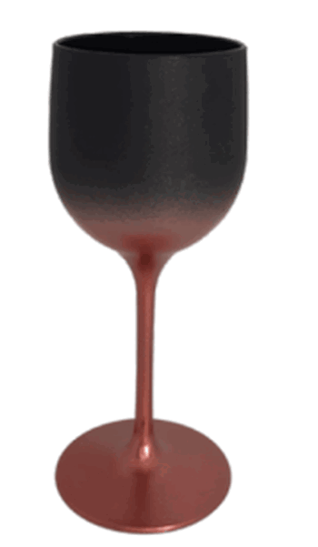 TACA VINHO DEGRADE PRETO FOSCO/ROSE GOLD