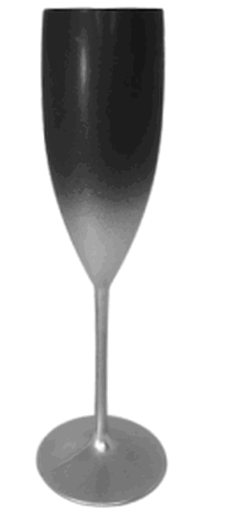 TACA DEGRADE PRETO FOSCO/PRATA