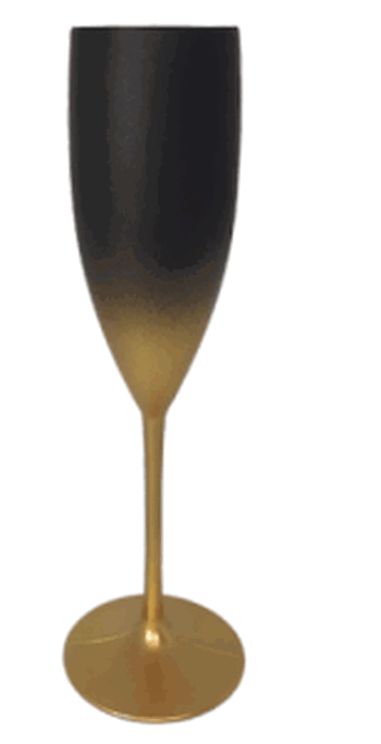 TACA DEGRADE PRETO FOSCO/DOURADO