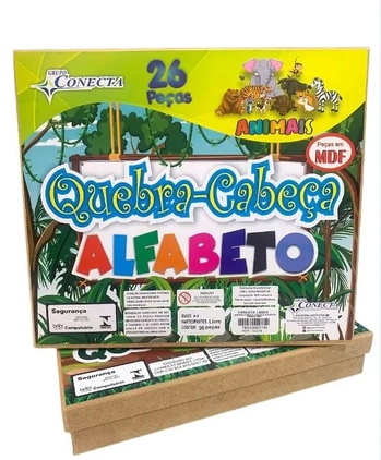 2015 QUEBRA CABECA C/26PCS ALFABETO ANIMAIS MDF