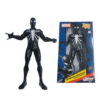 894309 BONECO MARVEL HOMEM ARANHA PRETO ALL SEASONS 22CM