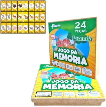 2016 JOGO DA MEMORIA C/ 24 PCS FAZENDA MDF
