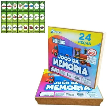 2019 JOGO DA MEMORIA C/ 24 PCS VEICULOS MDF