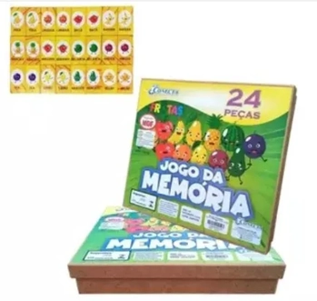 4010 JOGO DA MEMORIA FRUTAS C/ 24 PCS MDF
