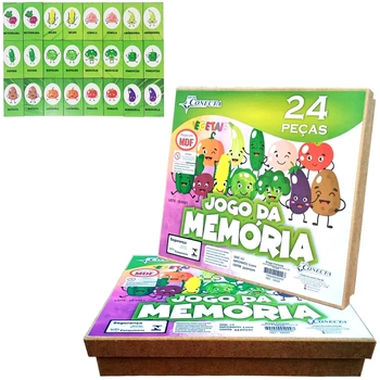 4009 JOGO DA MEMORIA VEGETAIS C/ 24 PCS MDF