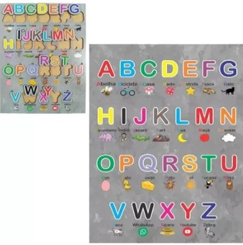 4002 JOGO DE ENCAIXE ALFABETO GR C/26PCS 26,5X42,5CM PC/12