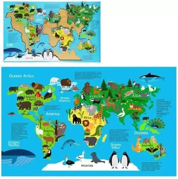 4005 JOGO DE ENCAIXE CONTINENTES GR C/6PCS 26,5X42,5CM PC/12