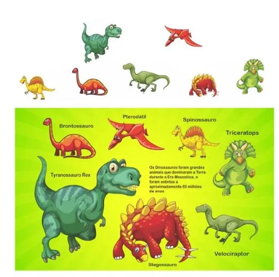 4008 JOGO DE ENCAIXE DINOSSAUROS GR C/7PCS 26,5X42,5CM PC/12