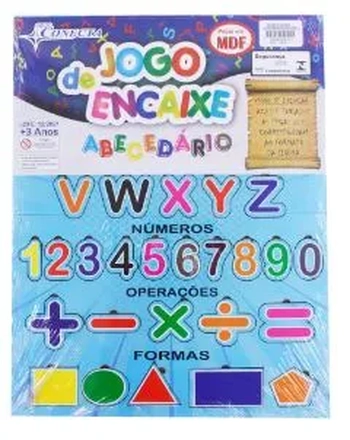 4001 JOGO DE ENCAIXE TABULEIRO ABECEDARIO PQ C/46PCS 29,5X2
