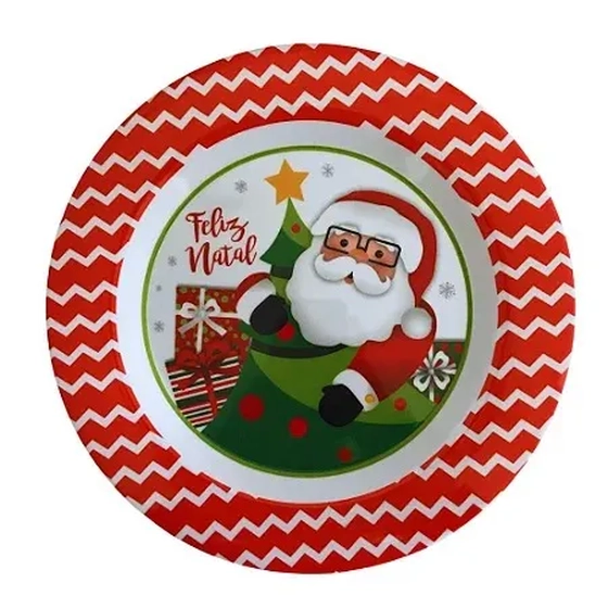 18676/17861 MELAMINA NATAL PRATO REFEICAO RASO 27,5CM