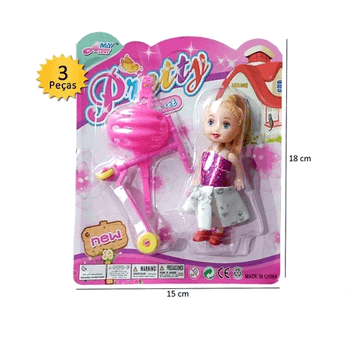 ASH-15.4885 BONECA COM ACESSORIOS