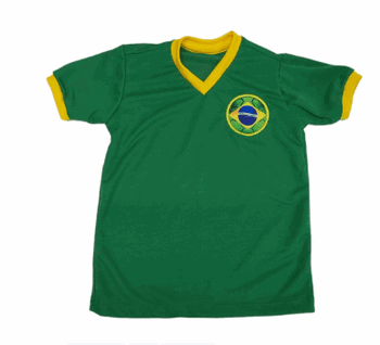 VER-G CAMISA VERDE GOLA V E PUNHOS AMARELOS